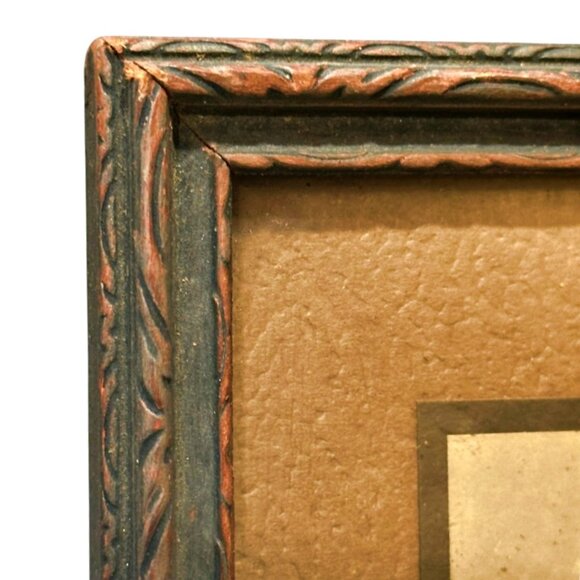 Antique Framed Matted Photo Series Little Girl 3 Sepia PICs Griffin Studio 12x8 - Picture 2 of 12